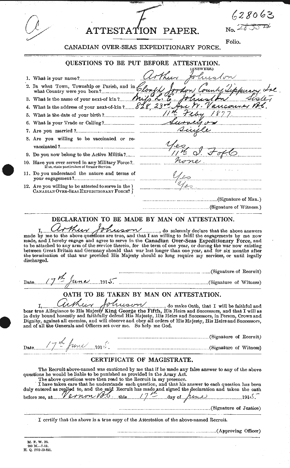 Personnel Records of the First World War - CEF 421034a