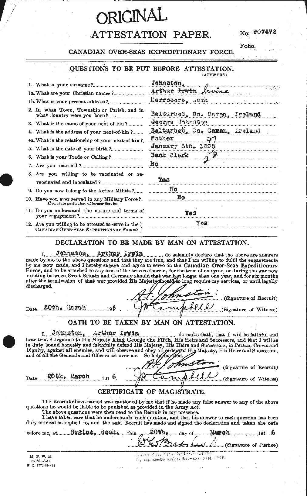 Personnel Records of the First World War - CEF 421048a
