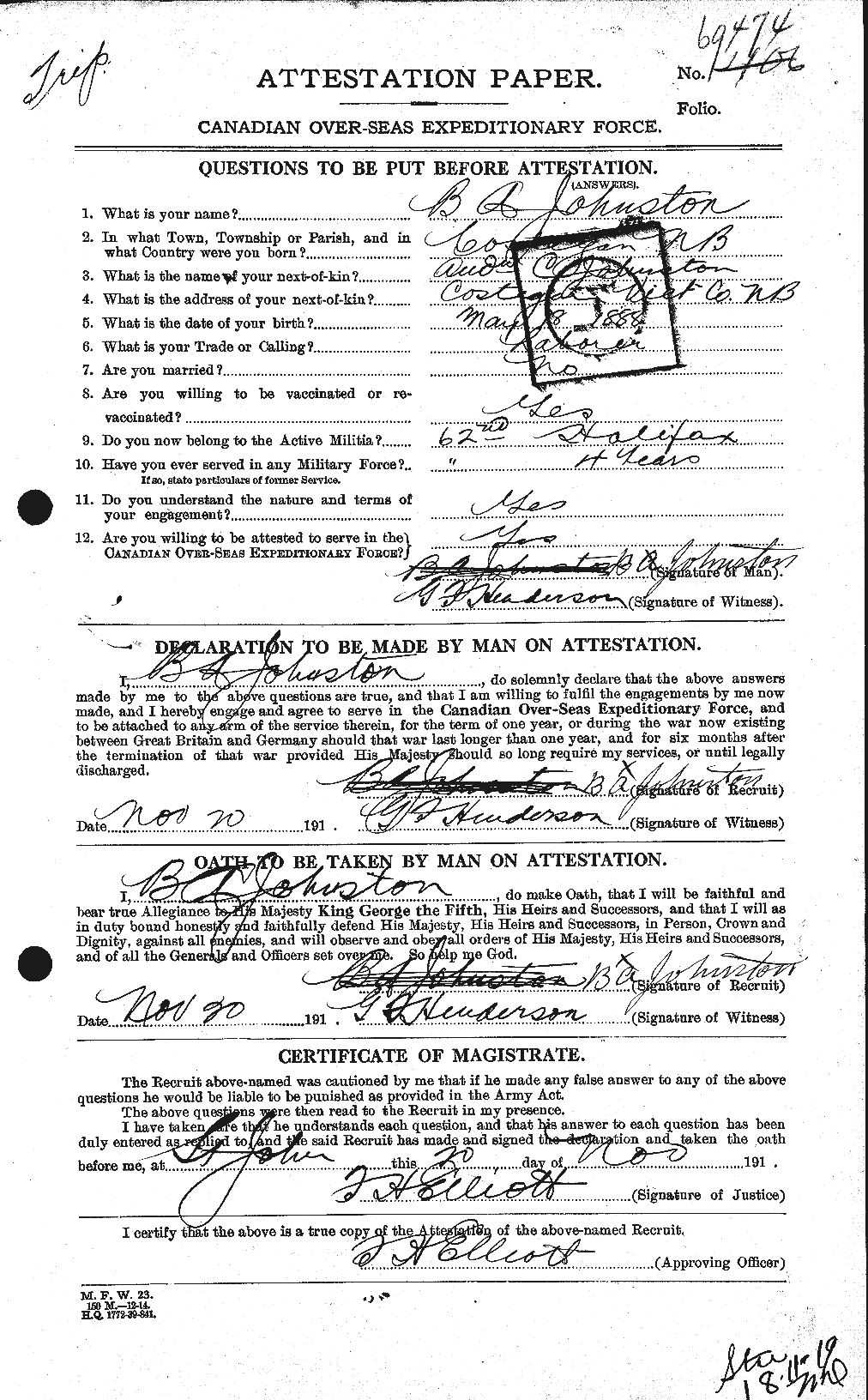 Personnel Records of the First World War - CEF 421059a