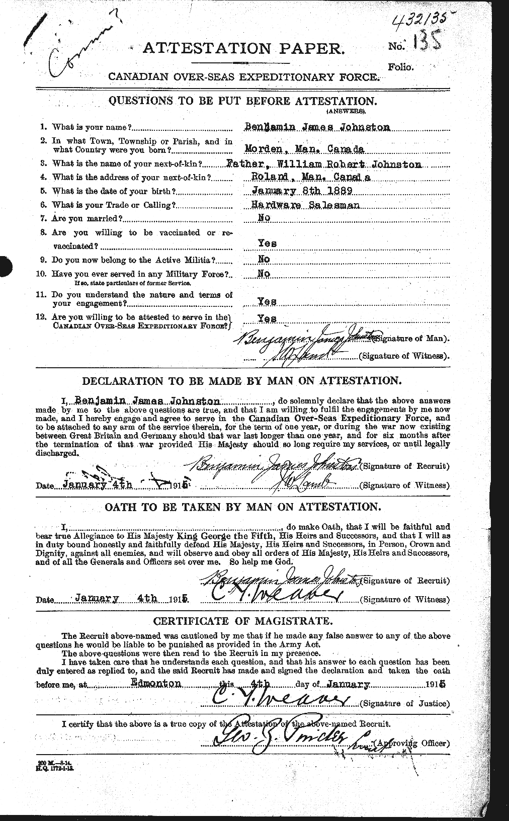 Personnel Records of the First World War - CEF 421067a
