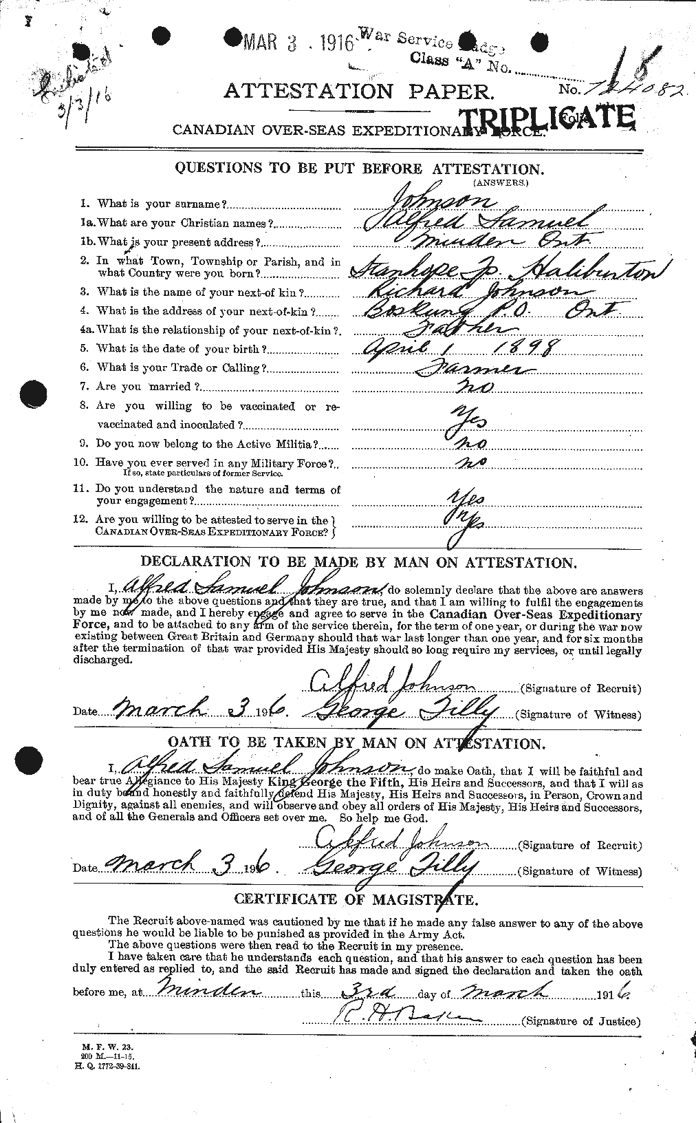 Personnel Records of the First World War - CEF 421192a