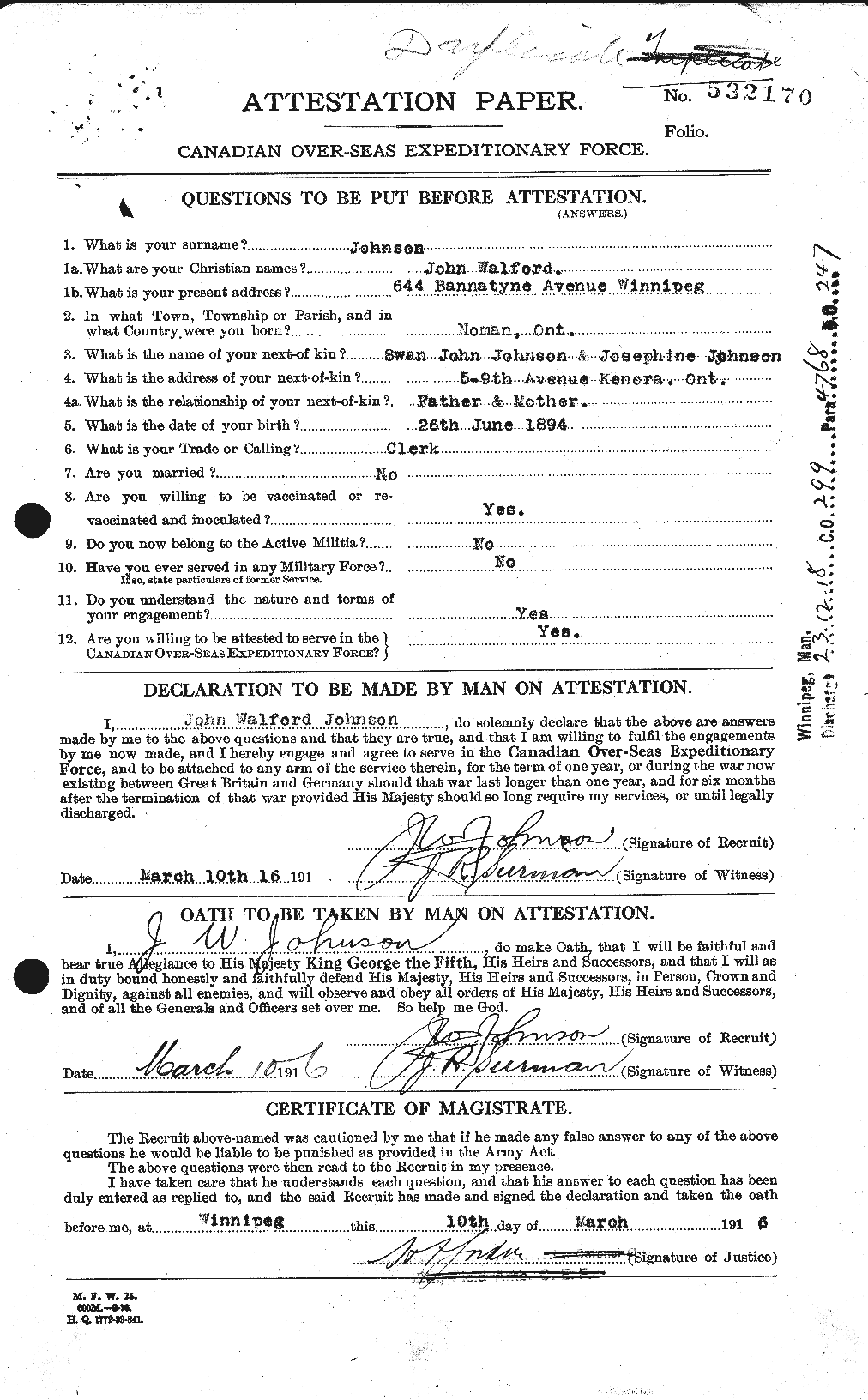 Personnel Records of the First World War - CEF 421976a