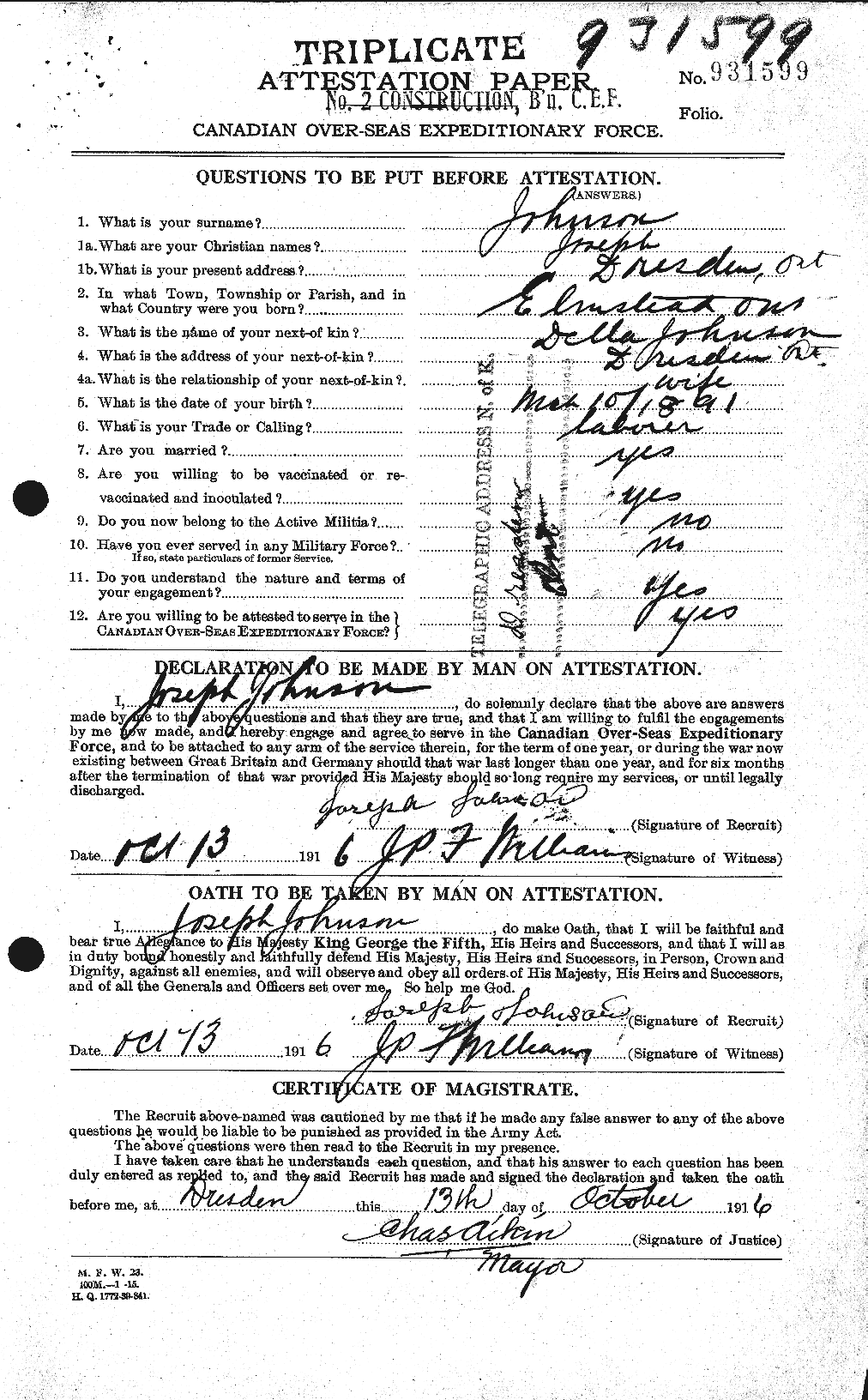 Personnel Records of the First World War - CEF 422005a