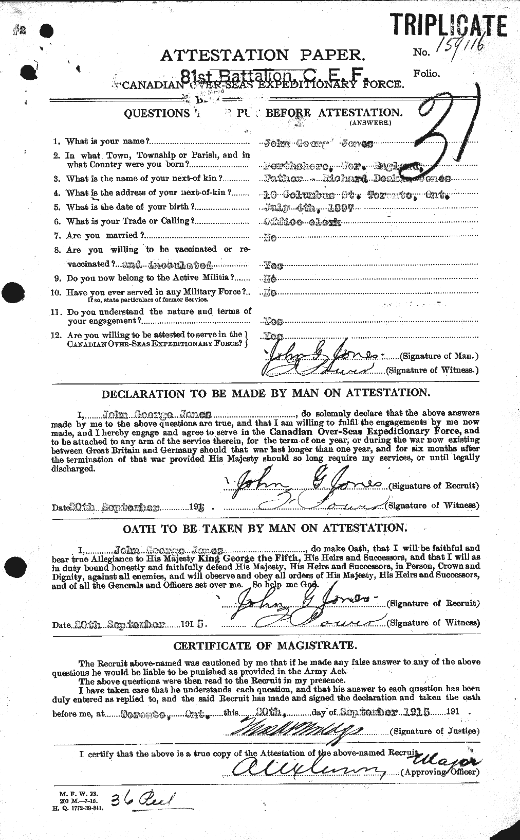 Personnel Records of the First World War - CEF 422185a