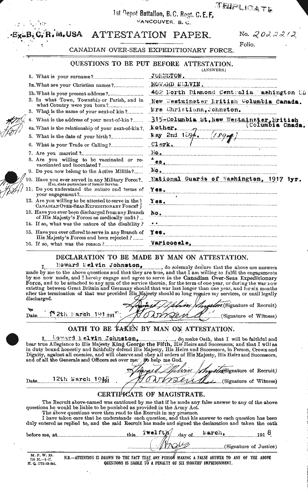 Personnel Records of the First World War - CEF 422655a