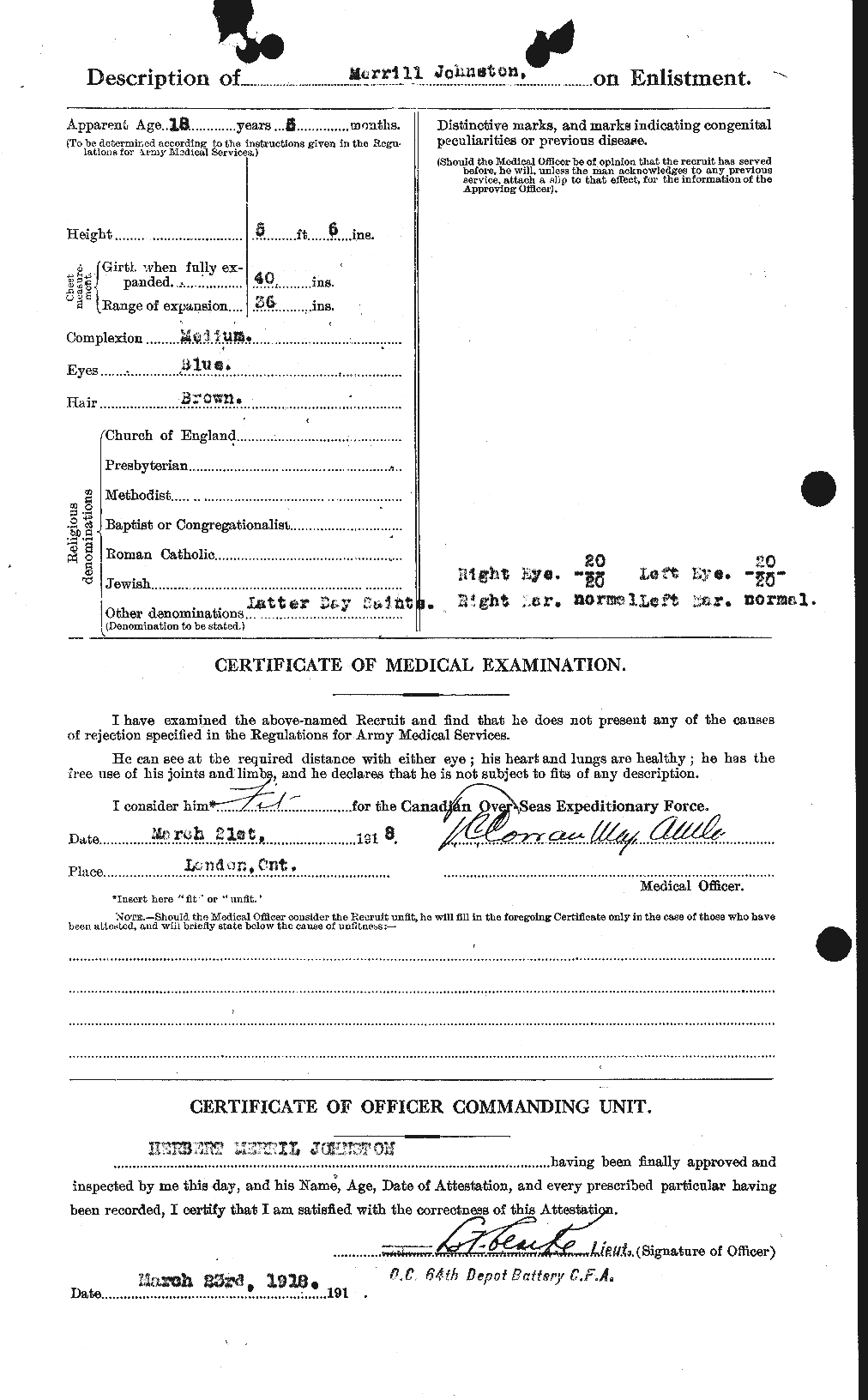 Personnel Records of the First World War - CEF 422658b