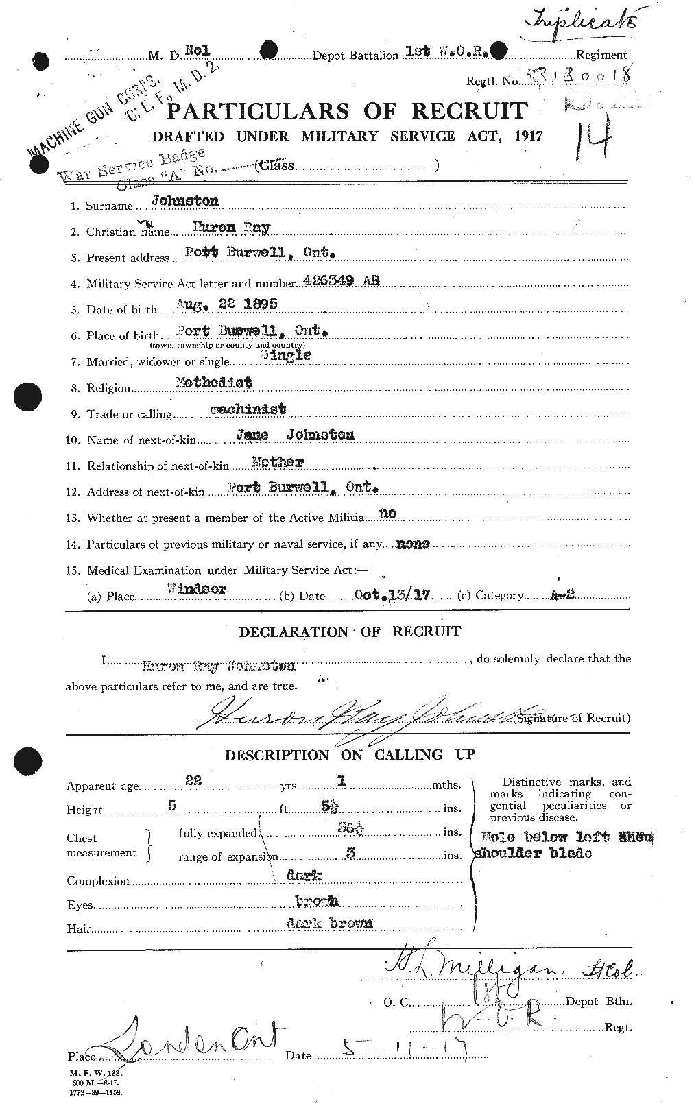 Personnel Records of the First World War - CEF 422673a