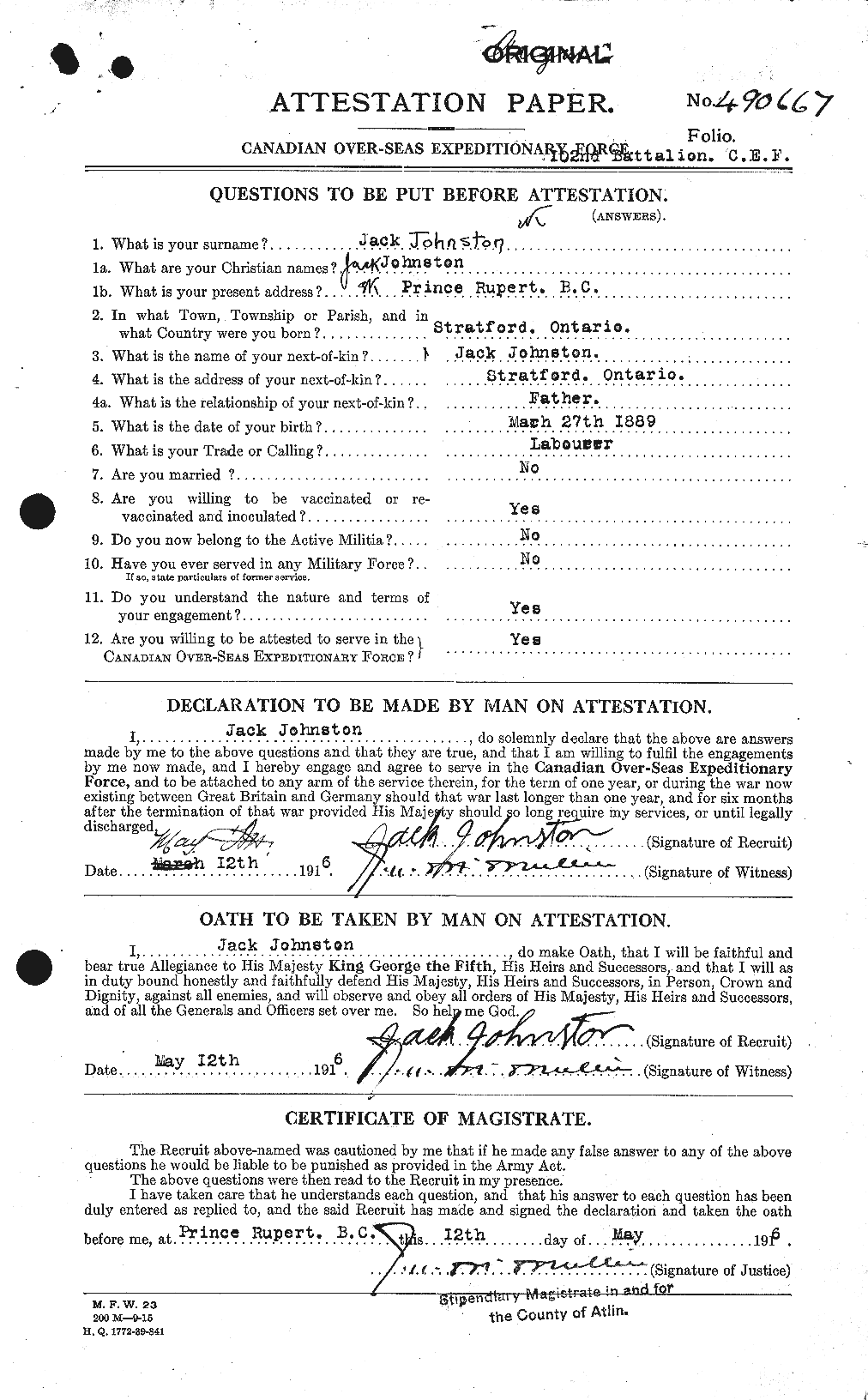Personnel Records of the First World War - CEF 422680a