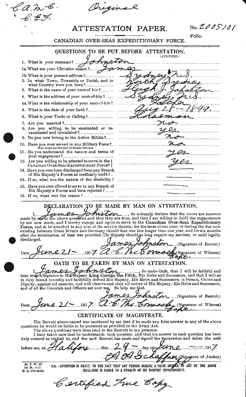 Personnel Records of the First World War - CEF 422703a