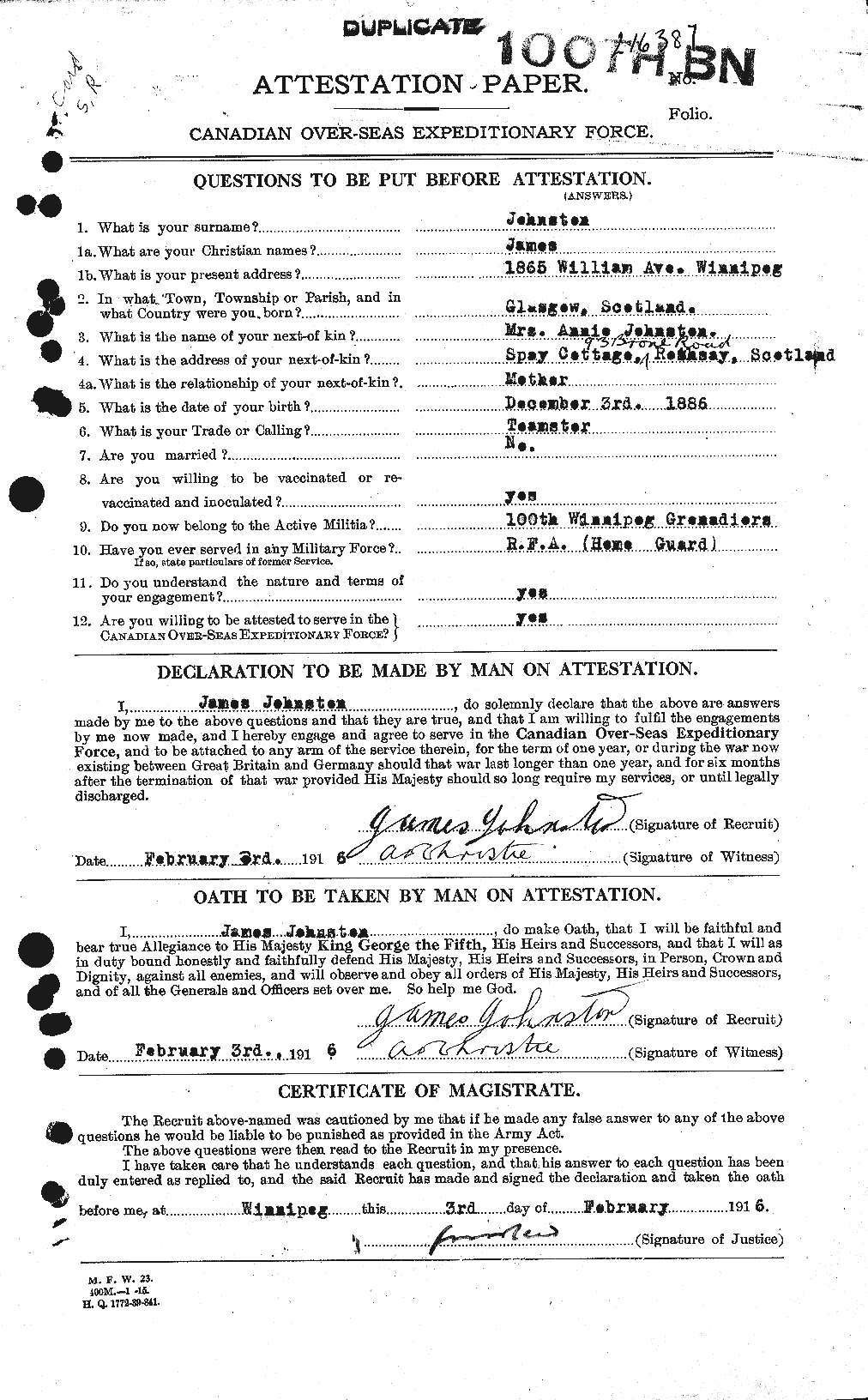Personnel Records of the First World War - CEF 422705a