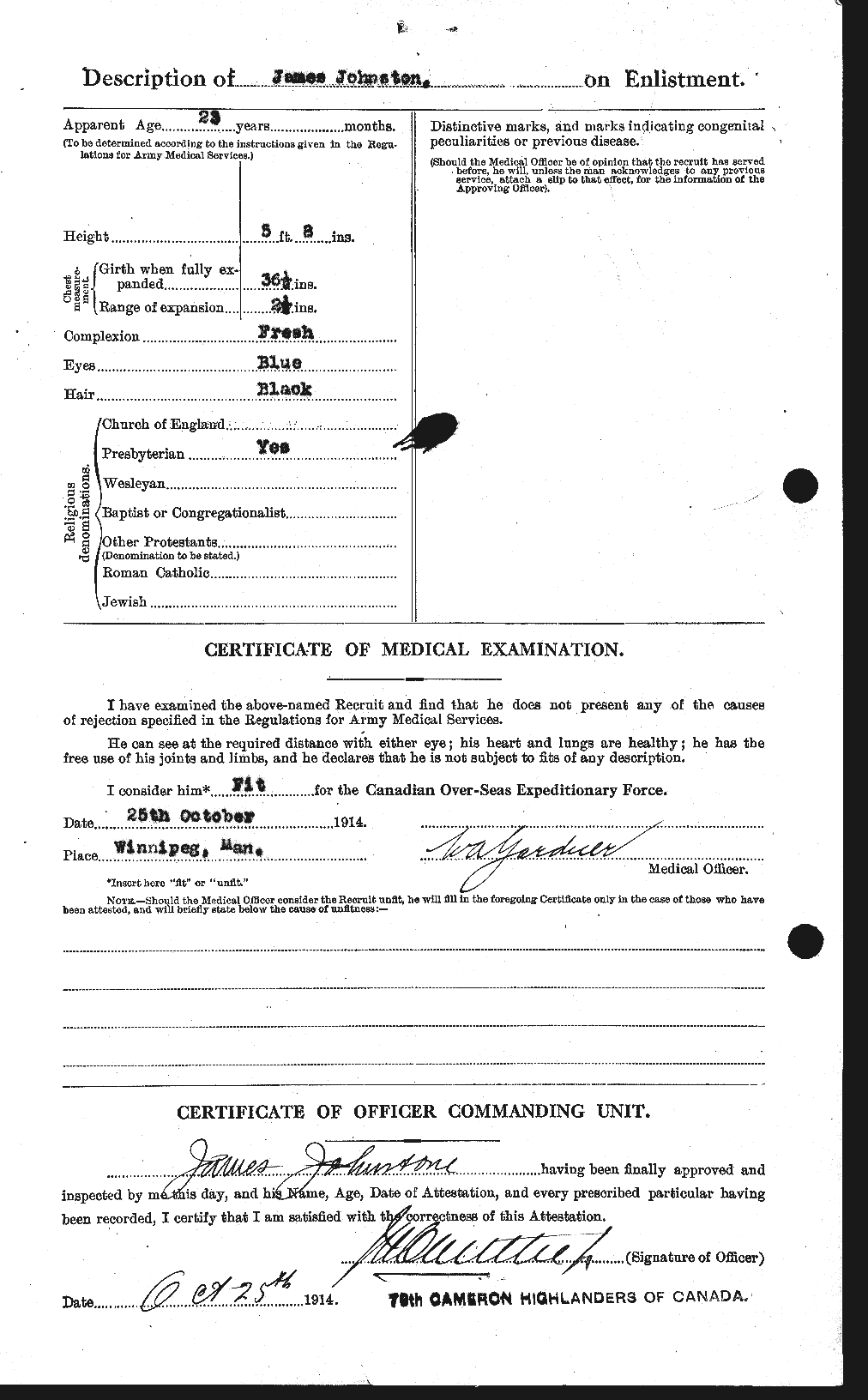 Personnel Records of the First World War - CEF 422715b