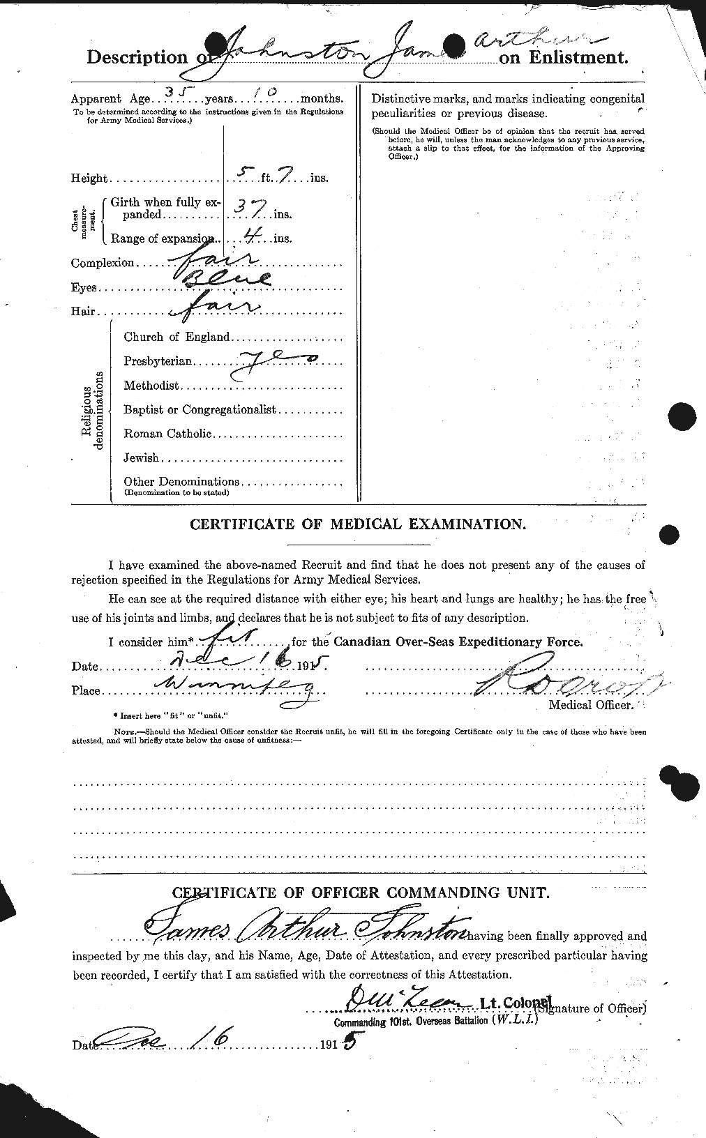 Personnel Records of the First World War - CEF 422723b