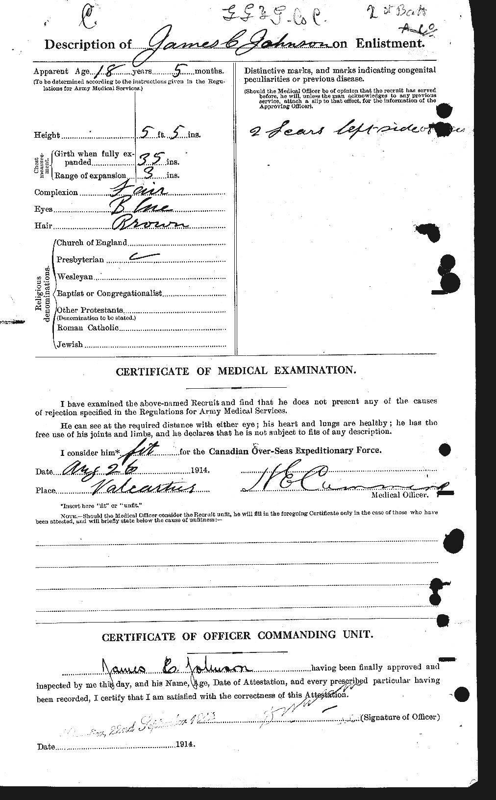 Personnel Records of the First World War - CEF 422726b