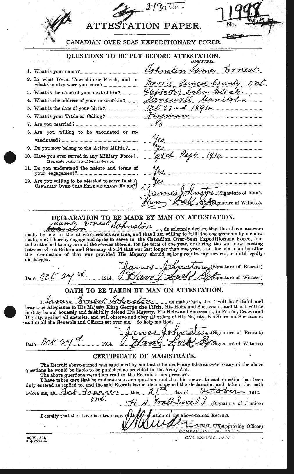 Personnel Records of the First World War - CEF 422732a