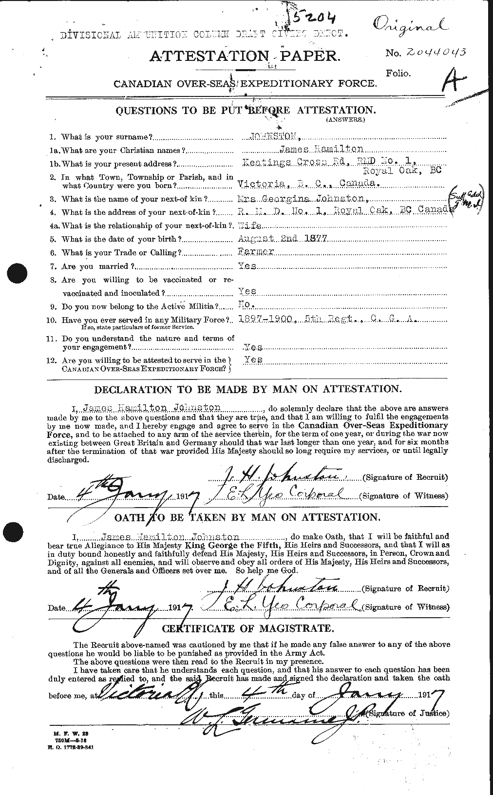 Personnel Records of the First World War - CEF 422735a