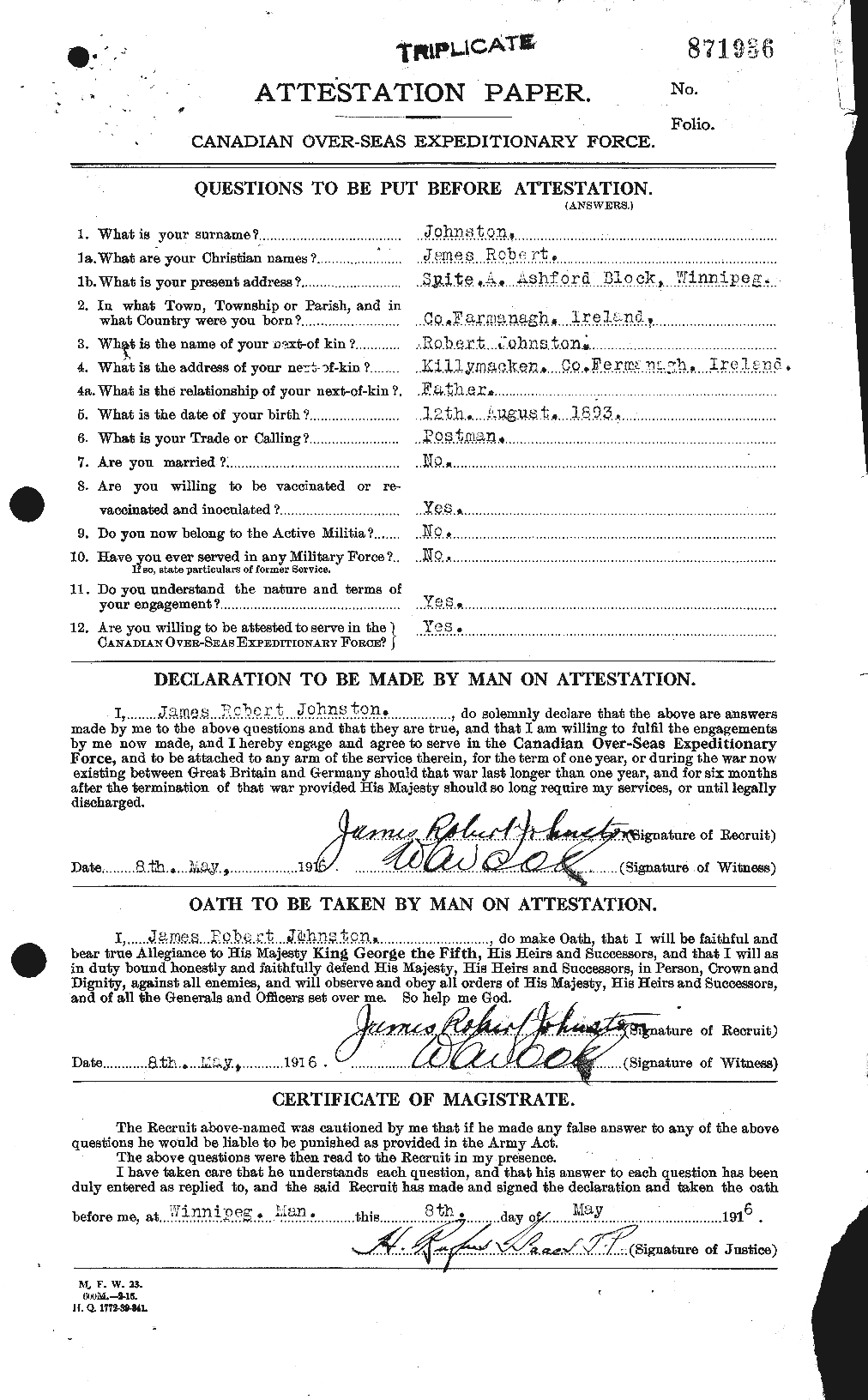 Personnel Records of the First World War - CEF 422751a