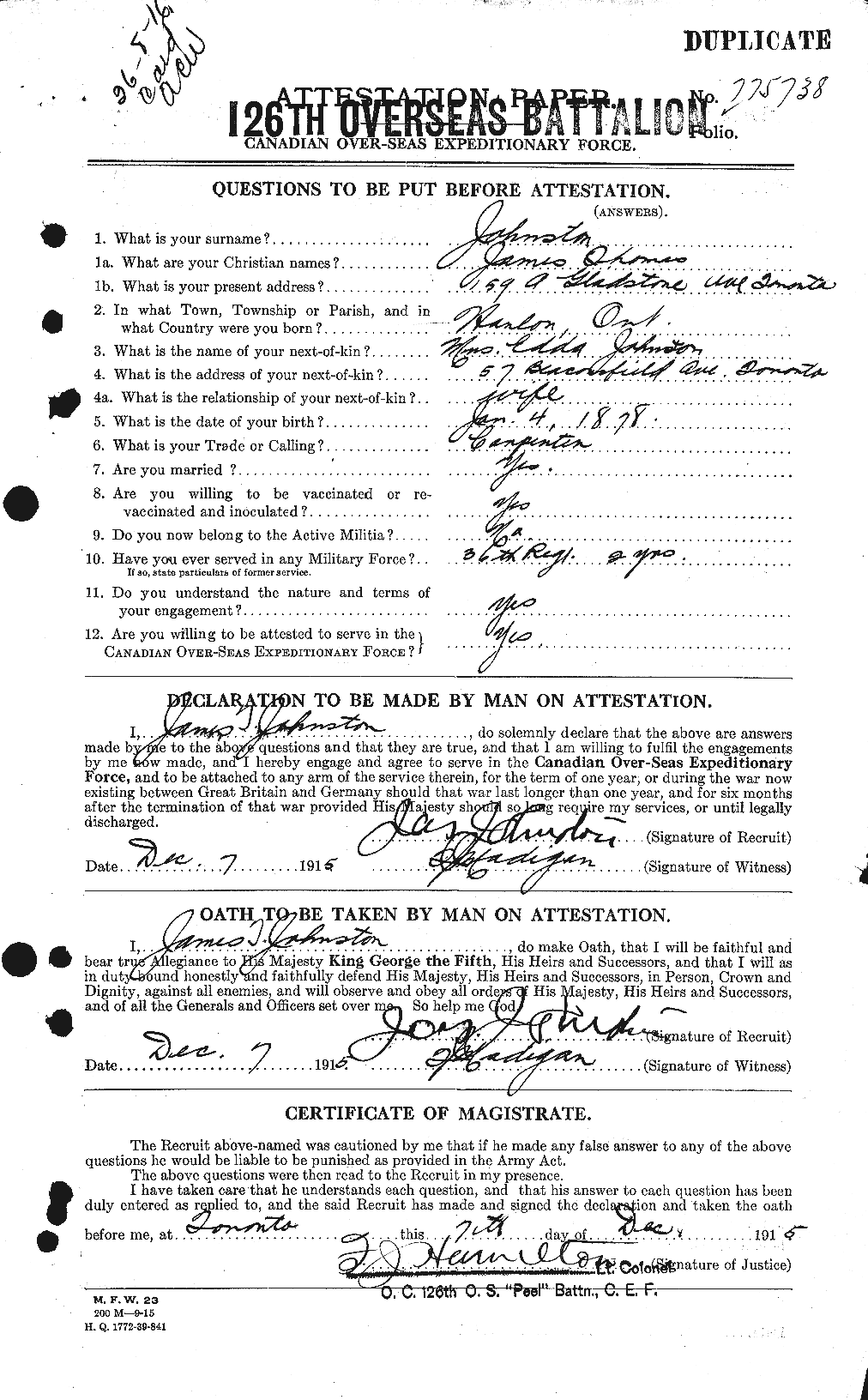 Personnel Records of the First World War - CEF 422754a