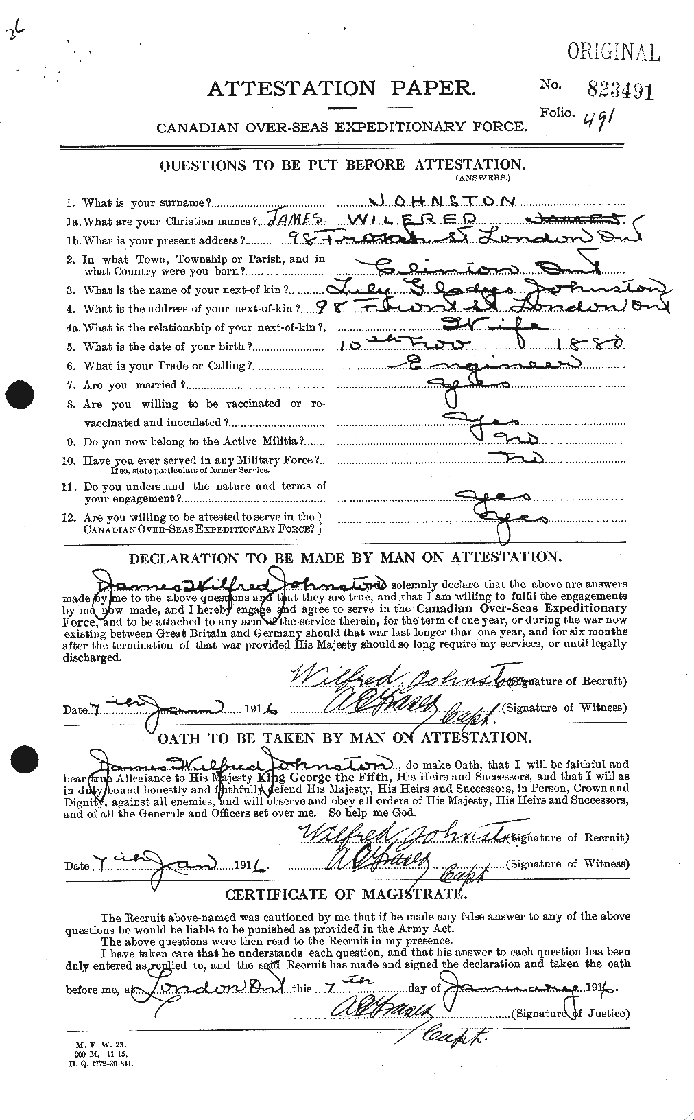Personnel Records of the First World War - CEF 422757a