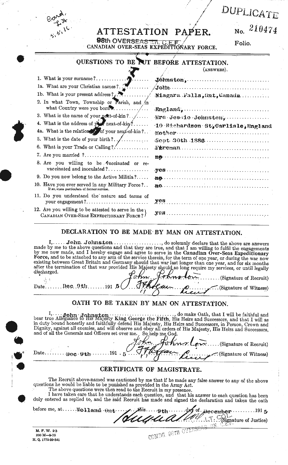 Personnel Records of the First World War - CEF 422775a