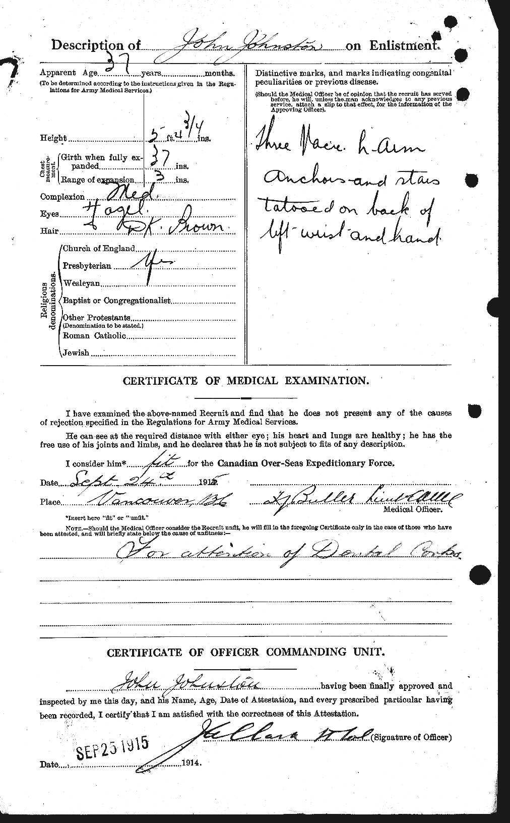 Personnel Records of the First World War - CEF 422776b