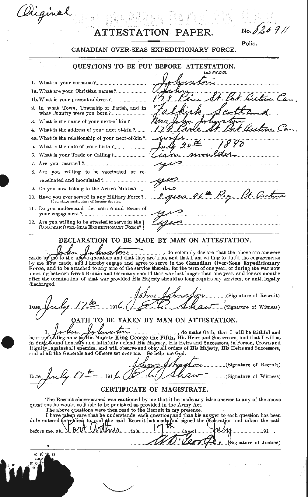 Personnel Records of the First World War - CEF 422786a