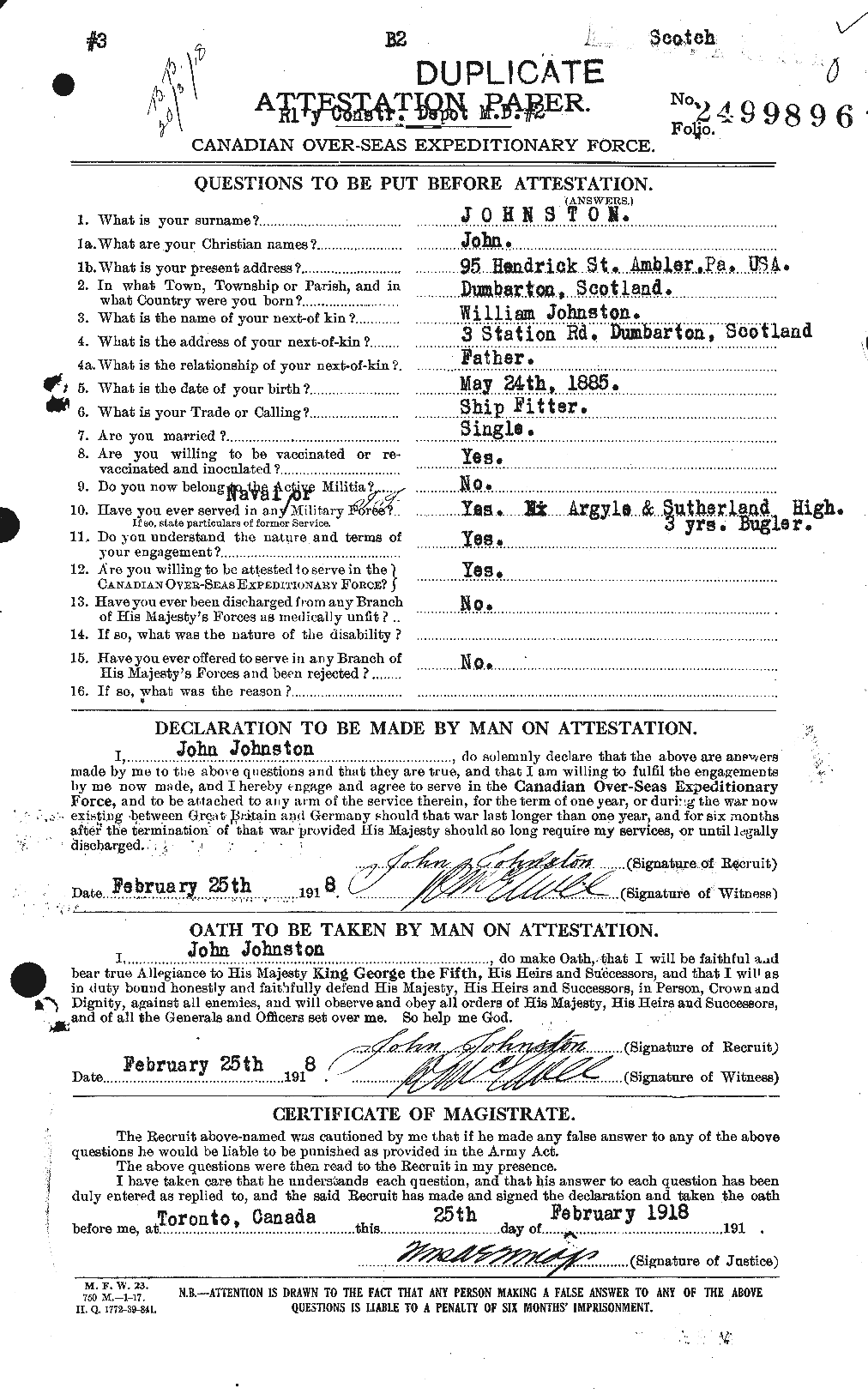 Personnel Records of the First World War - CEF 422794a