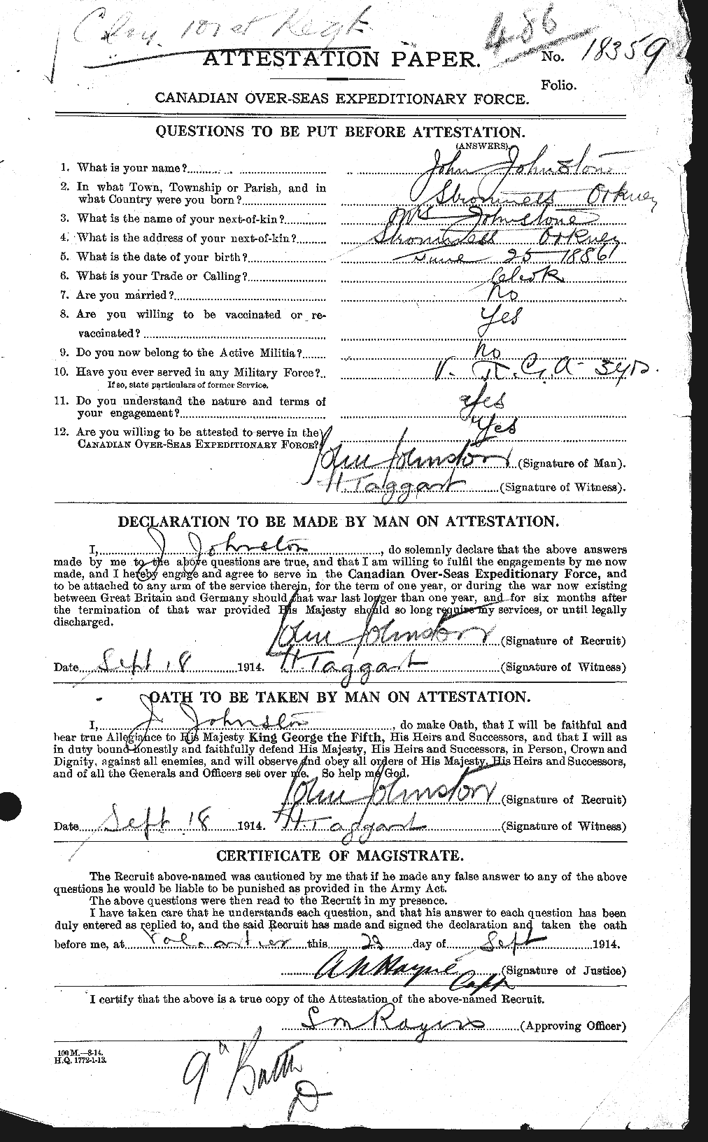 Personnel Records of the First World War - CEF 422795a