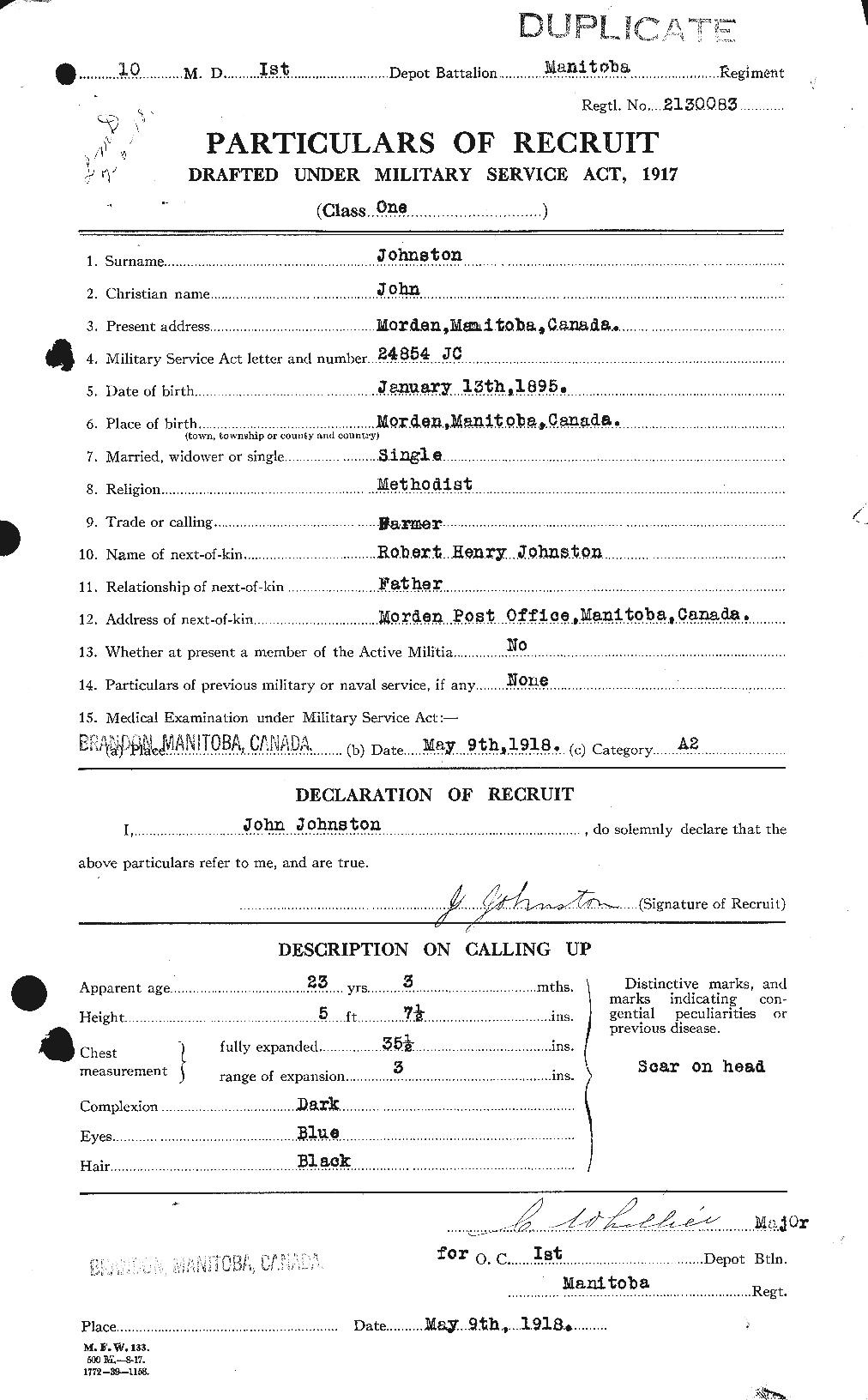 Personnel Records of the First World War - CEF 422800a
