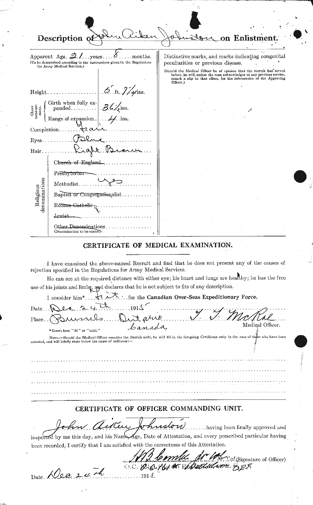 Personnel Records of the First World War - CEF 422805b