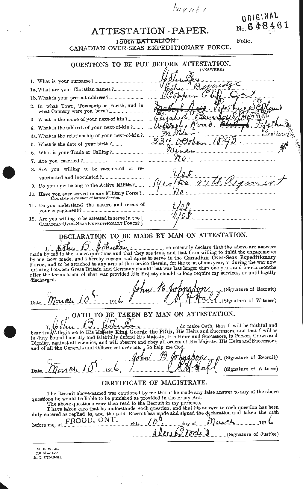 Personnel Records of the First World War - CEF 422819a