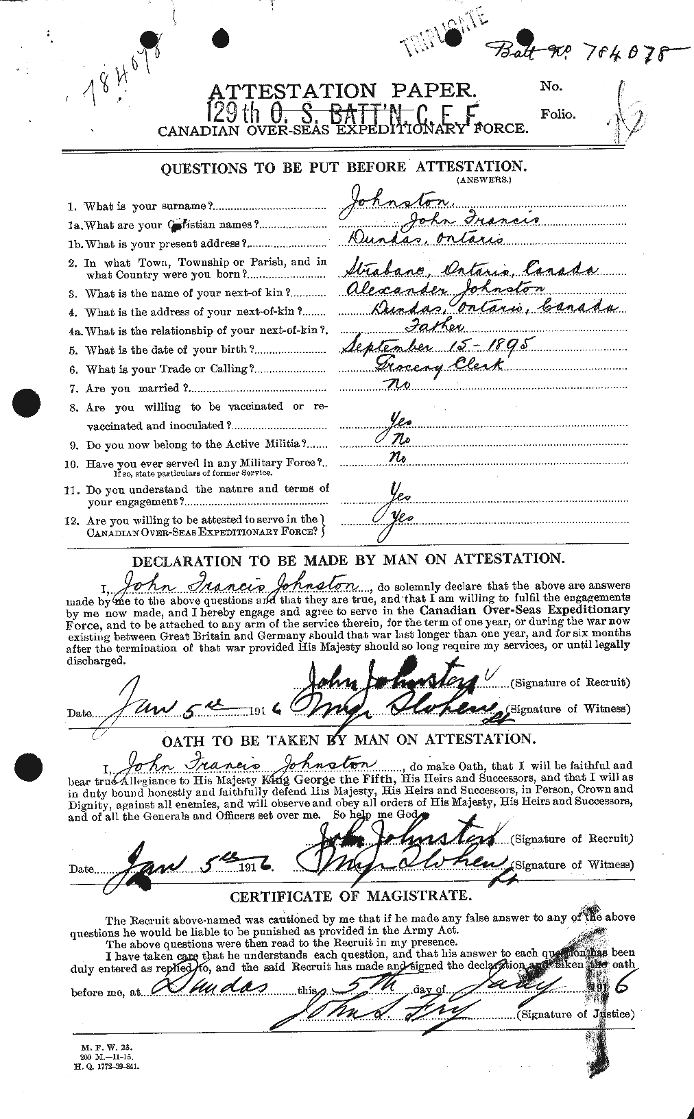 Personnel Records of the First World War - CEF 422829a