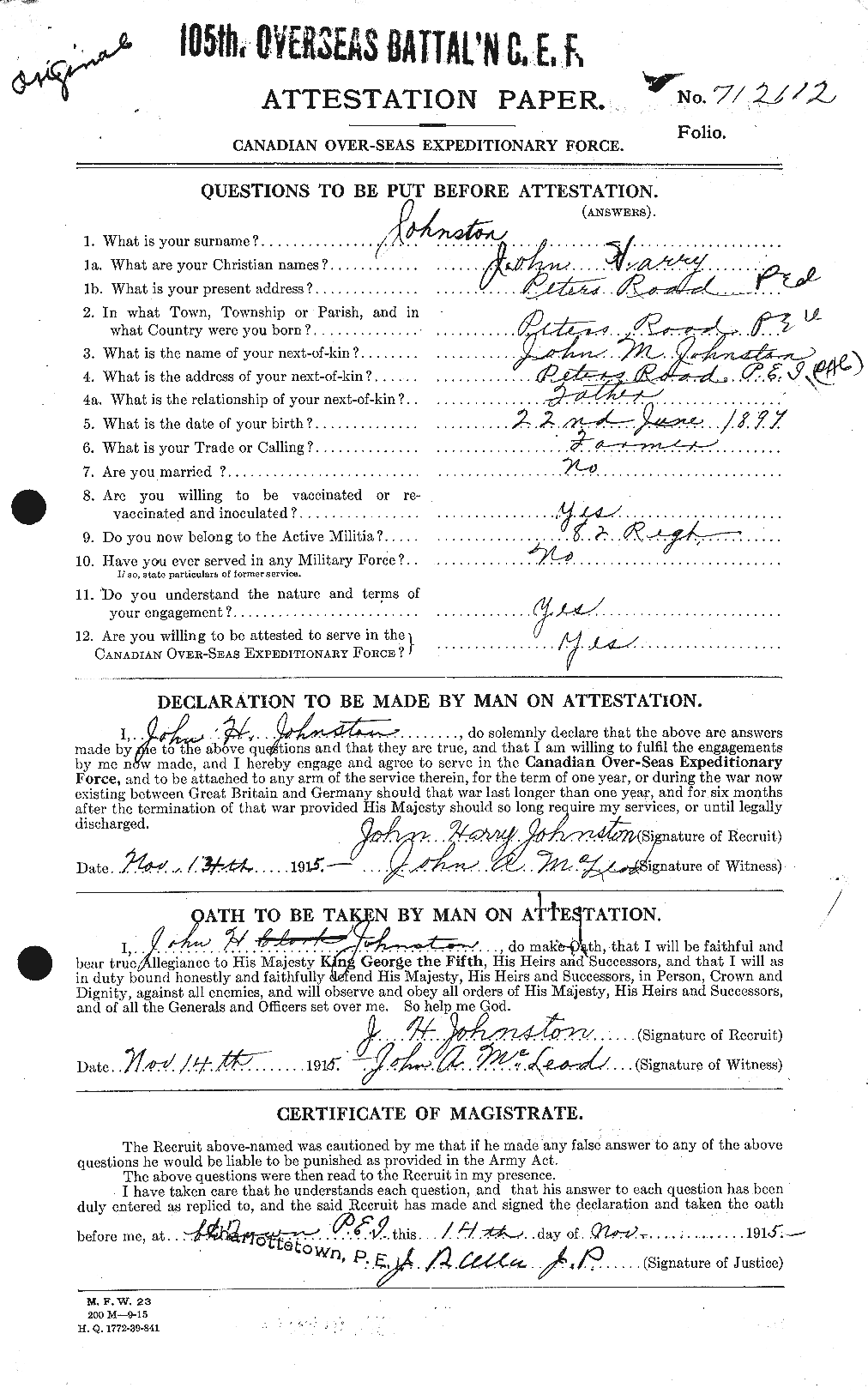 Personnel Records of the First World War - CEF 422837a