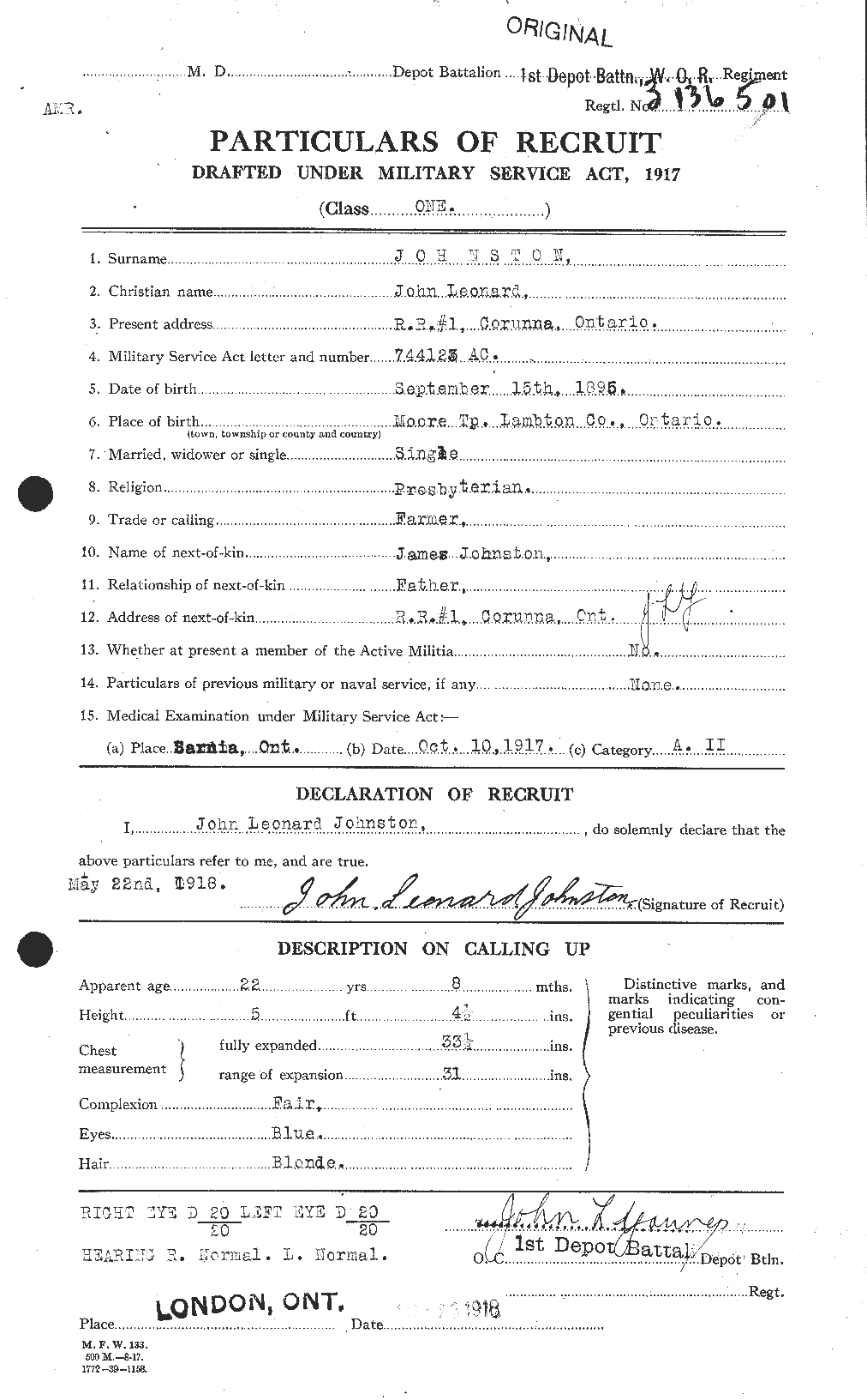 Personnel Records of the First World War - CEF 422849a