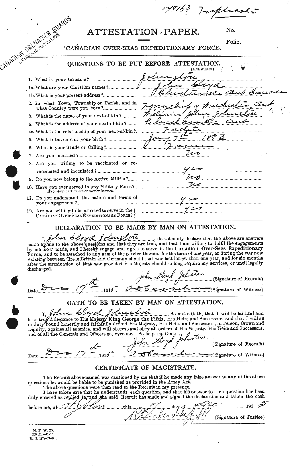 Personnel Records of the First World War - CEF 422850a