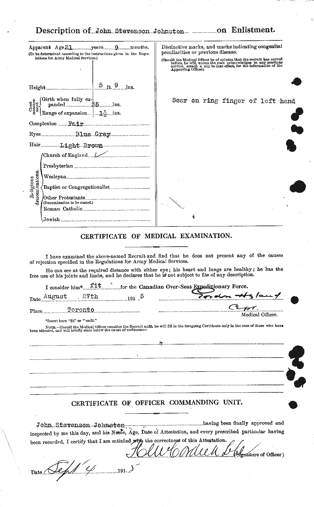 Personnel Records of the First World War - CEF 422867b