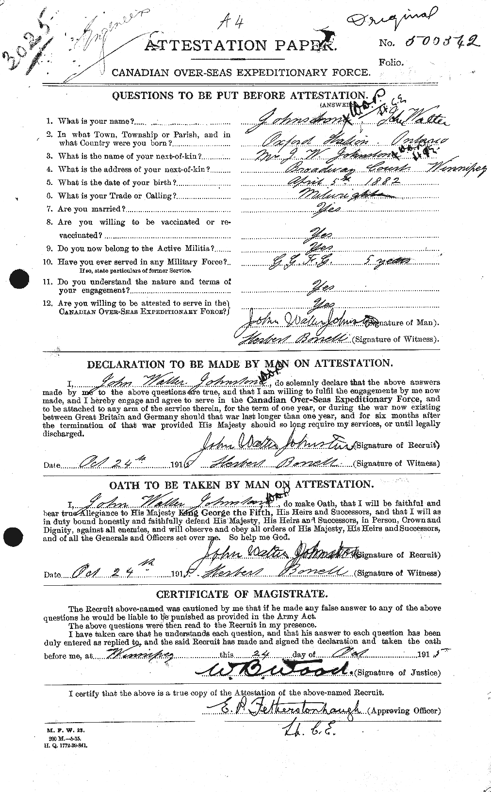 Personnel Records of the First World War - CEF 422878a