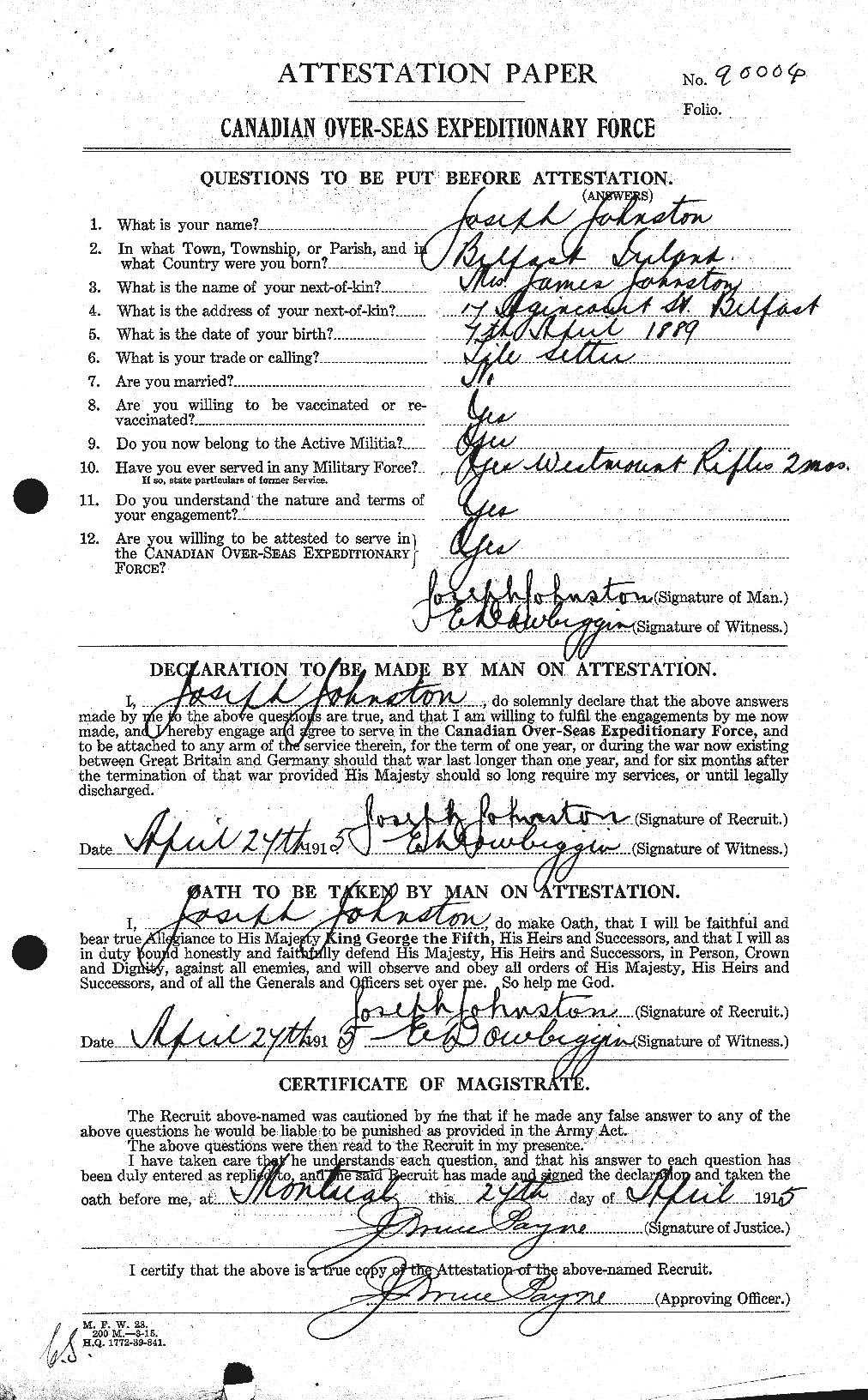 Personnel Records of the First World War - CEF 422896a