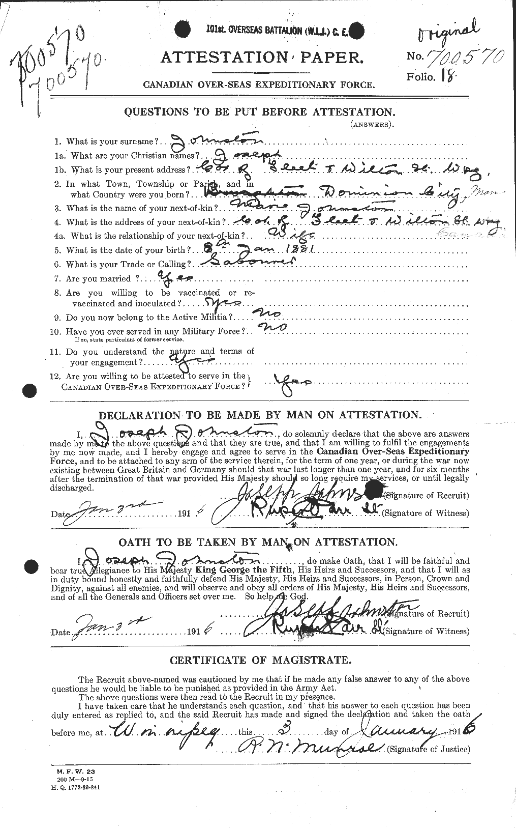 Personnel Records of the First World War - CEF 422898a