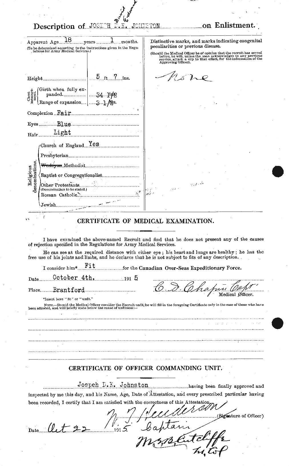 Personnel Records of the First World War - CEF 422905b