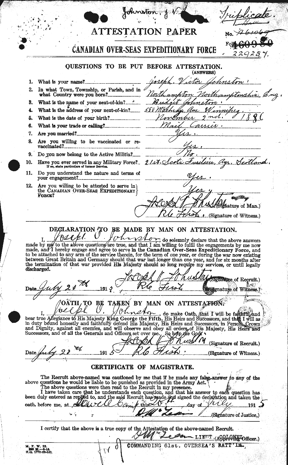 Personnel Records of the First World War - CEF 422919a