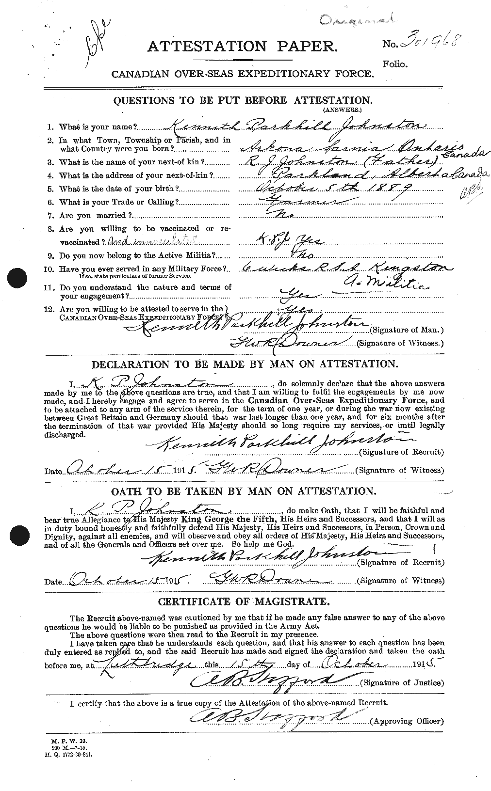Personnel Records of the First World War - CEF 422929a