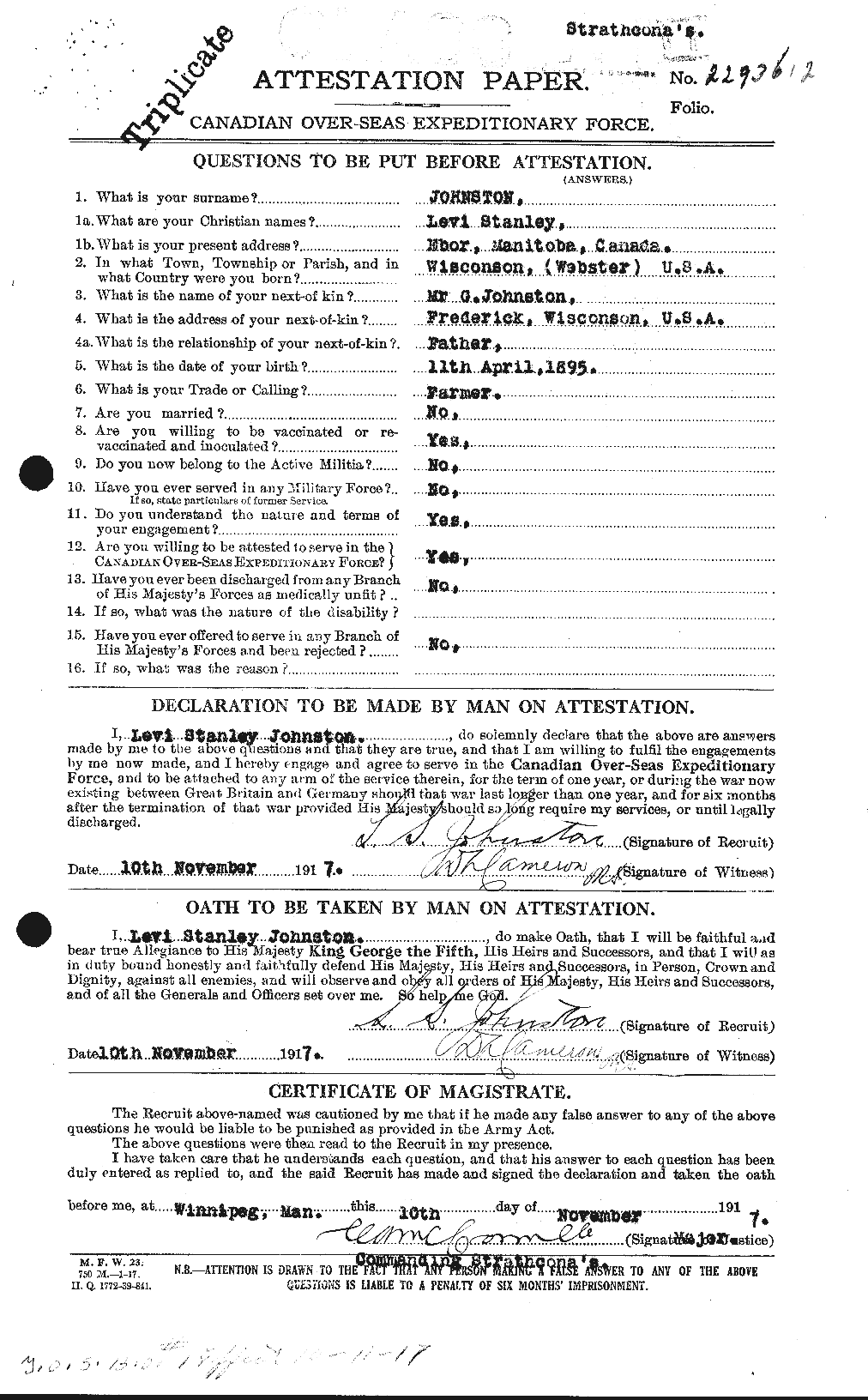 Personnel Records of the First World War - CEF 422950a
