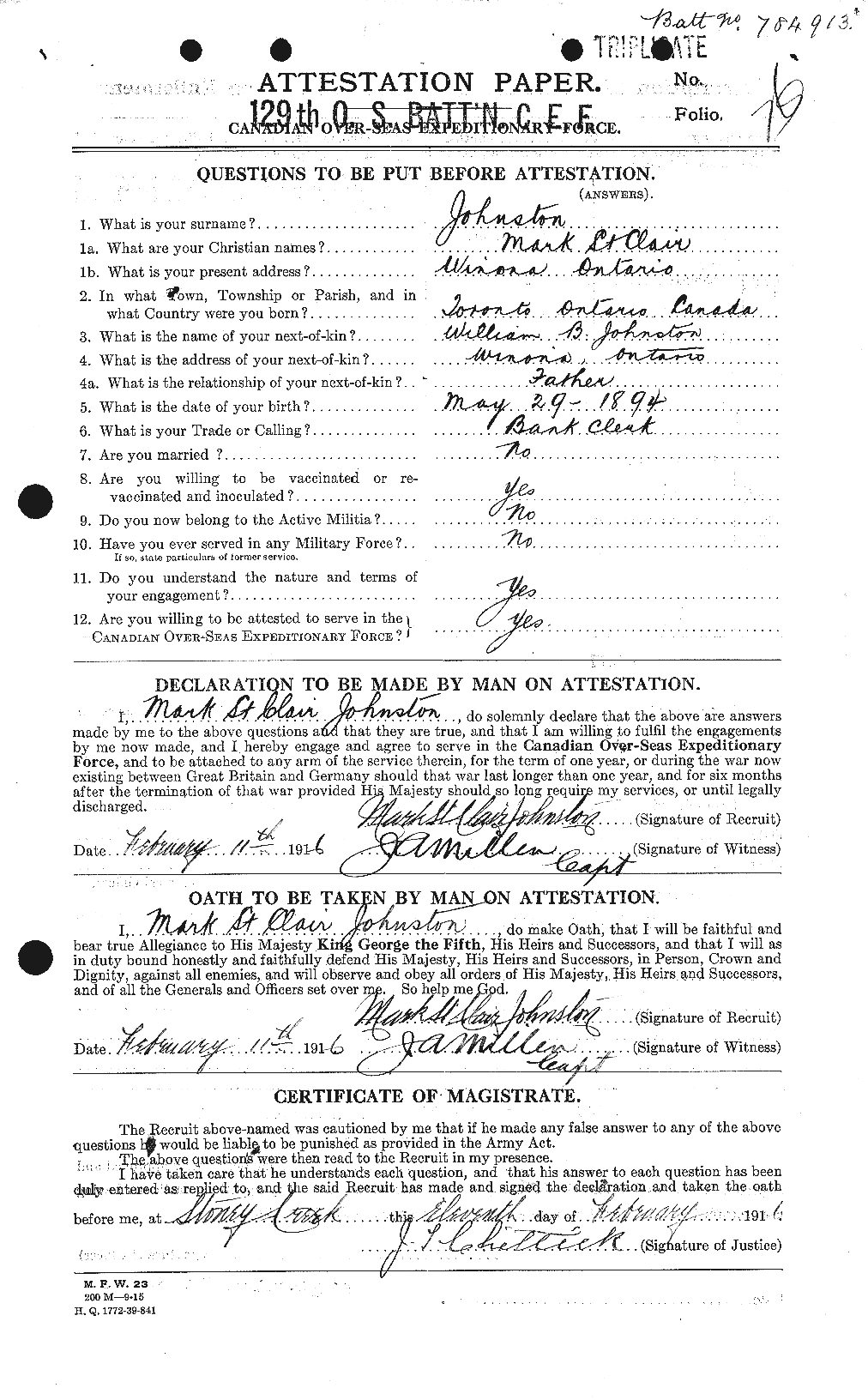 Personnel Records of the First World War - CEF 422970a