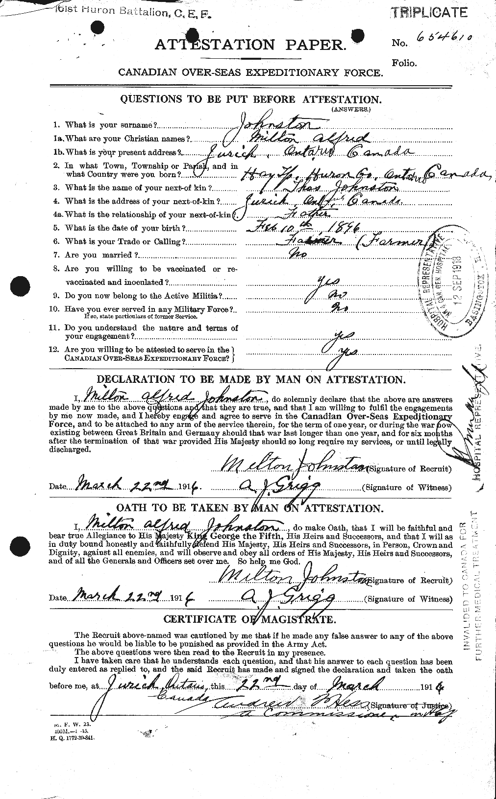 Personnel Records of the First World War - CEF 422991a