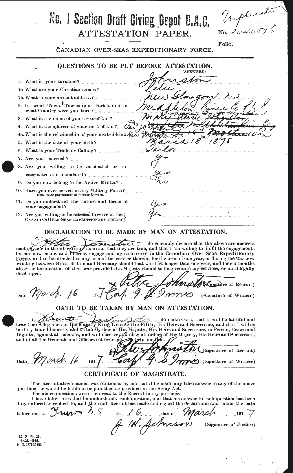 Personnel Records of the First World War - CEF 423042a