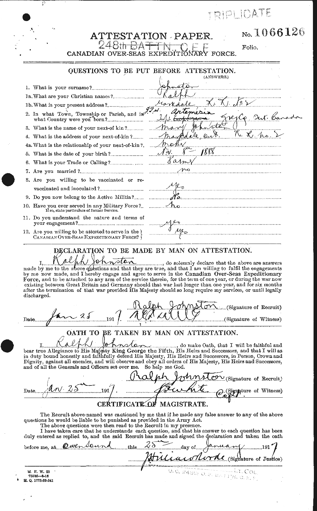 Personnel Records of the First World War - CEF 423049a