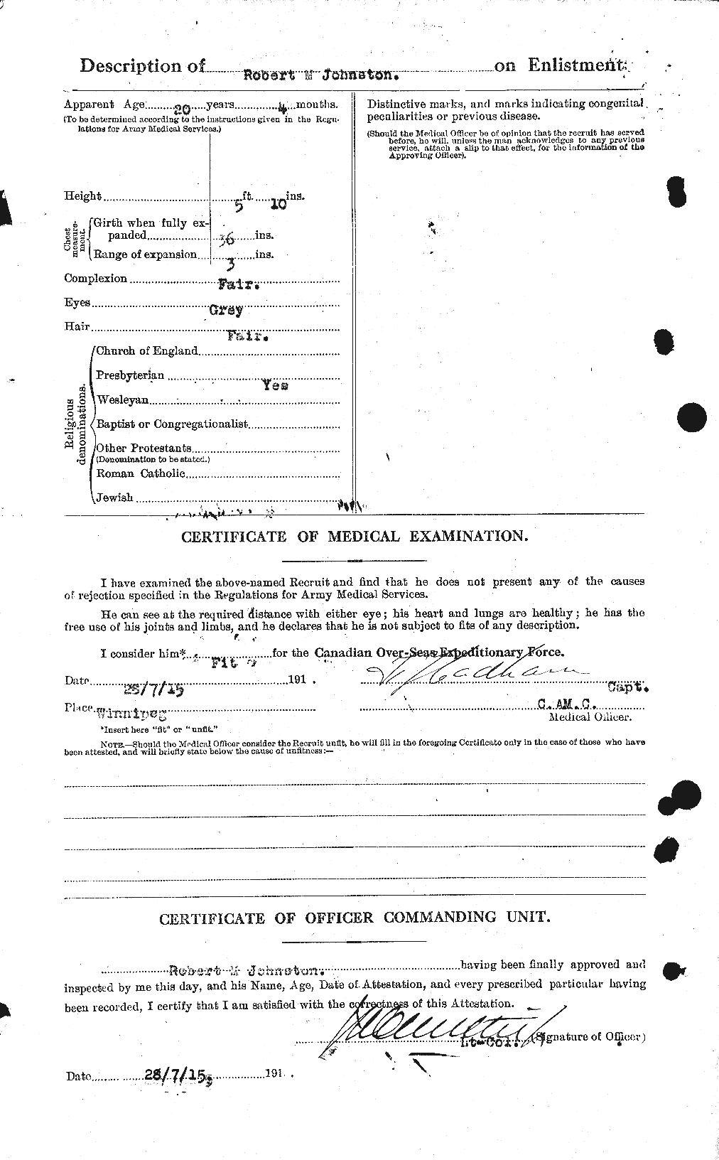 Personnel Records of the First World War - CEF 423067b