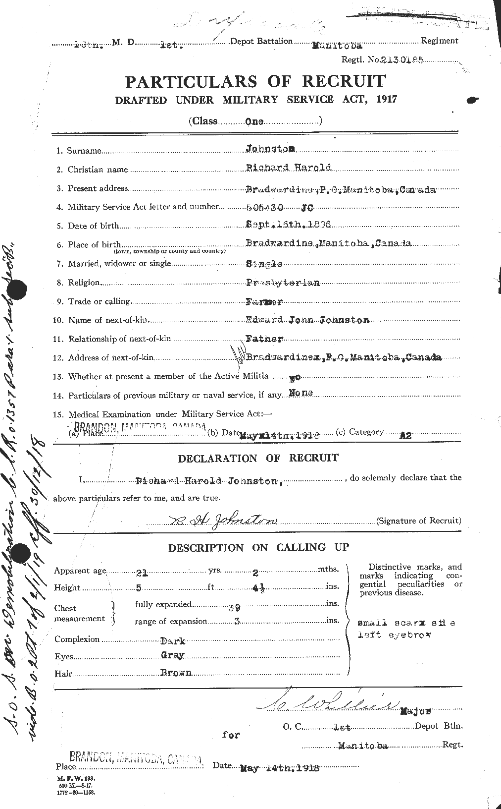 Personnel Records of the First World War - CEF 423071a