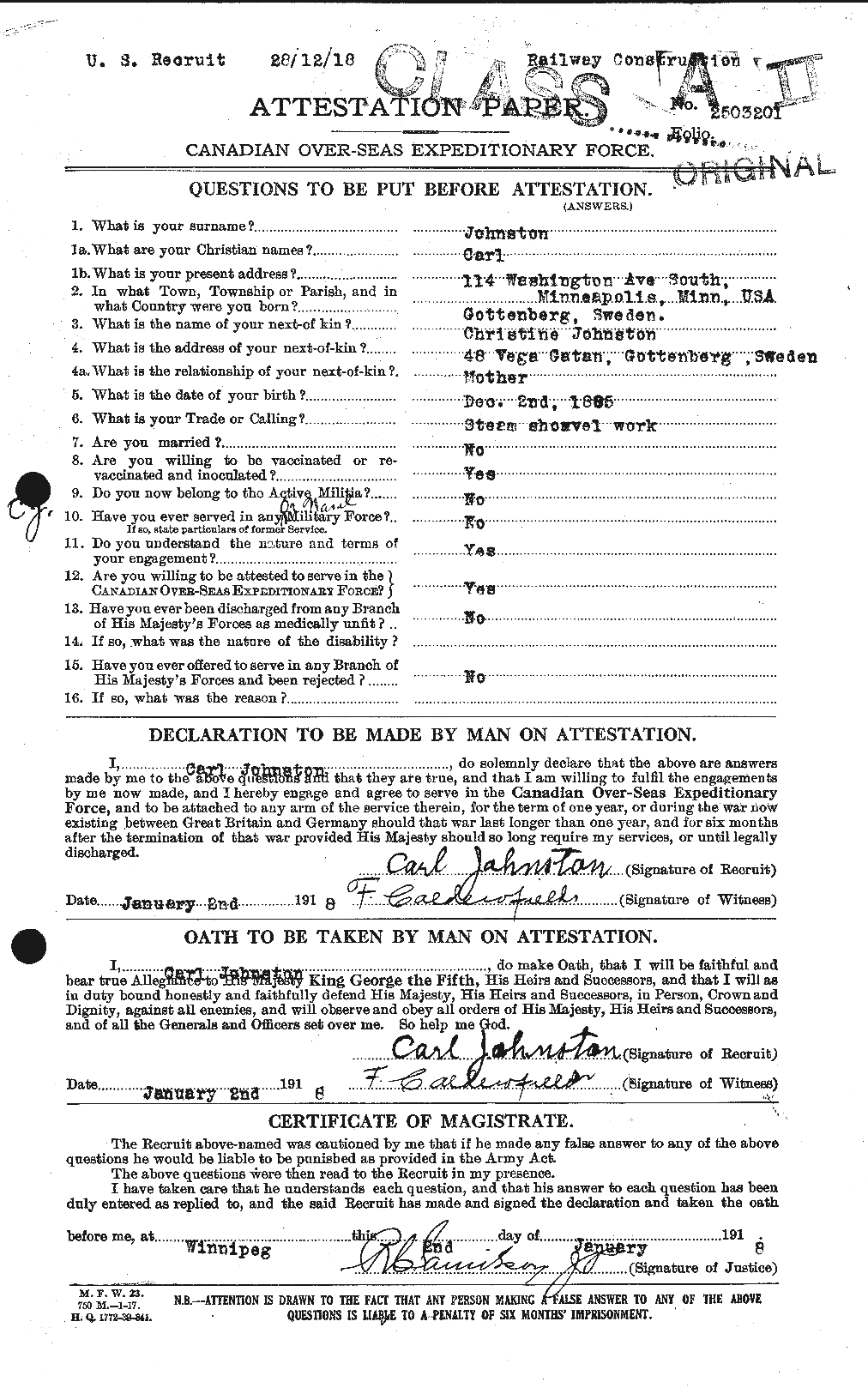 Personnel Records of the First World War - CEF 423080a