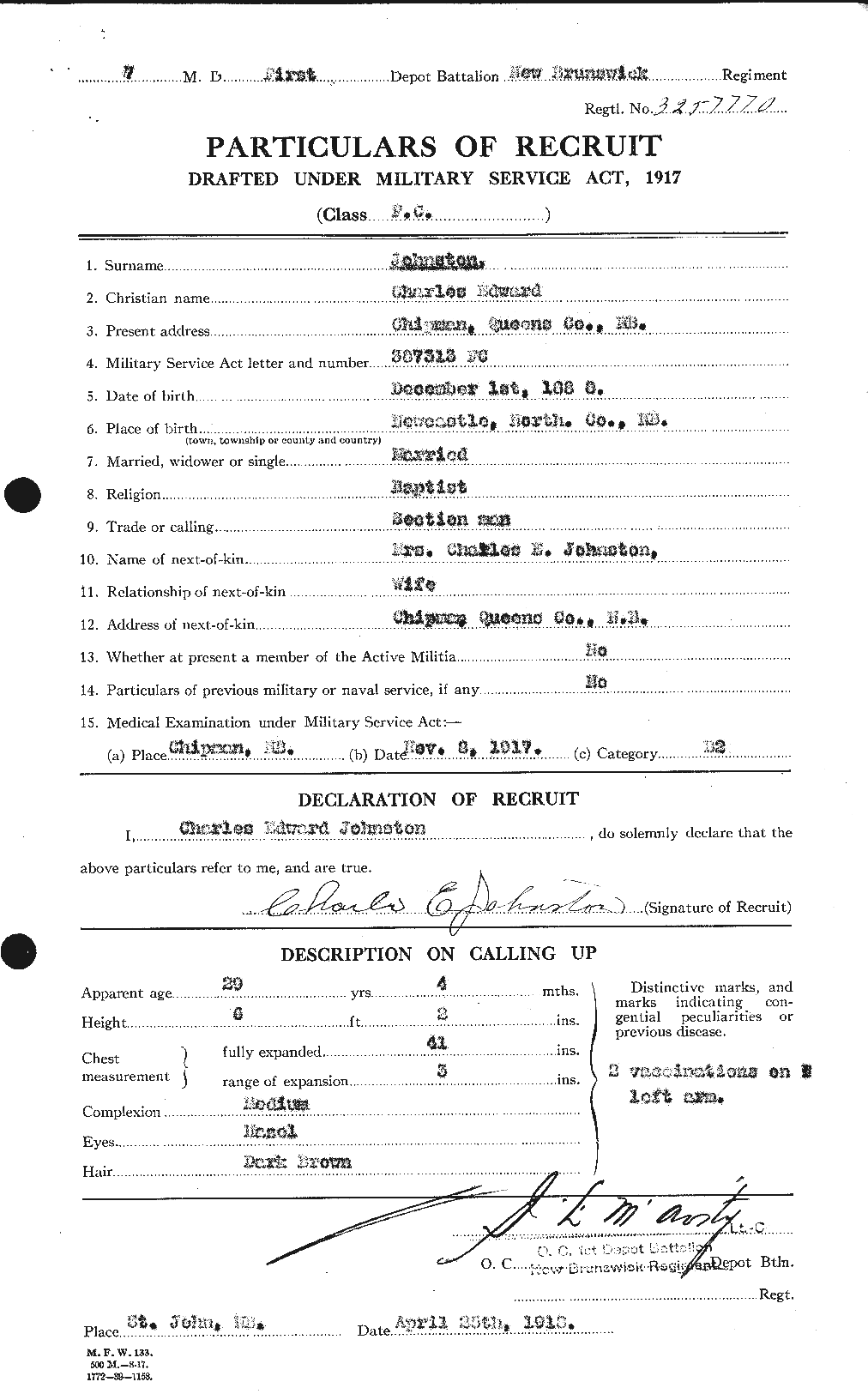 Personnel Records of the First World War - CEF 423102a